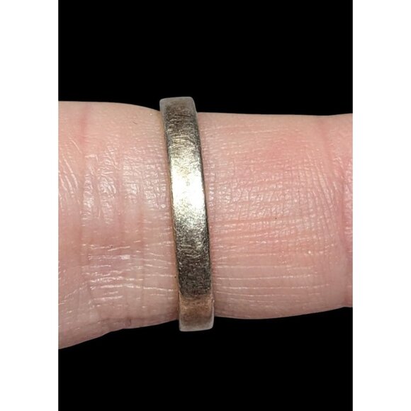 Minimalist Gold Tone Over Sterling Silver Single Cubic Zirconia Ring - Picture 7 of 12